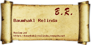 Baumhakl Relinda névjegykártya